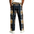 thumbnail image 5 of HAJWOH Mens Sweatpants Baggy Wide Leg Plaid Checkered Jogger Pants Men for Daily wear, 5 of 5