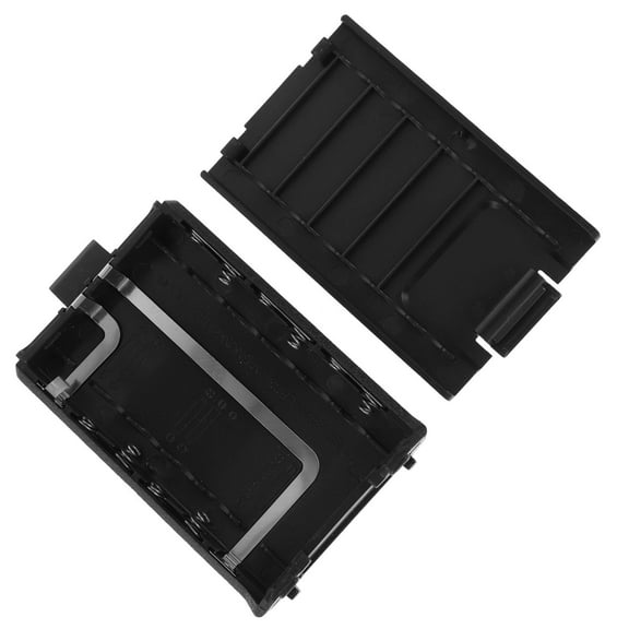 HEALEEP 1Pack Batteries Black Case Rectangular Plastic Metal Storage For Portable Use