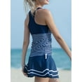 thumbnail image 3 of Summer Mae Women's Tankini Top Bathing Suits Striped Vintage Swim Dress, 3 of 7