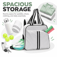 thumbnail image 2 of Pickleball Tote Bag for Women with Shoe Compartment, Fits 2 Paddles,PB07, 2 of 7