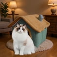 thumbnail image 6 of Nebwoak Cozy Cat Cave Bed House - Washable Indoor Cat Bed for Small Medium Pet Cats or Dogs,Winter Warm Plush Enclosed Cat Hideaway,Self Warming Calming Pet Tent Nest for Four Seasons, 6 of 7