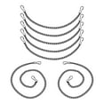 thumbnail image 3 of Miangastore Black Hanging Chain Iron 7Pcs 19.7X0.4X0.2In Event Organizers, 3 of 9