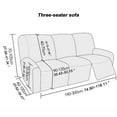 thumbnail image 6 of Stretch Velvet Recliner Sofa Slipcover - 8 Piece Set for 3 Cushion Reclining Couch with Side Pockets, Machine Washable Furniture Protector Cover, 6 of 7
