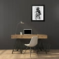 thumbnail image 4 of Fab Funky 20x24 Black Modern Framed Museum Art Print Titled - Triceratops Man on Bike Dinosaur, 4 of 5