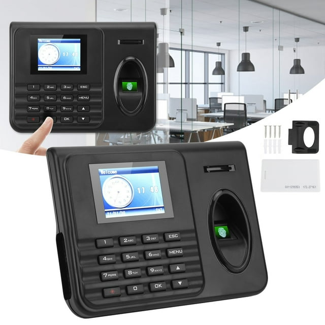 Access Control System, Time Attendance Machine with Biometrics Fingerprint Recognition, Color Screen Check In Out Reminder for Employee Management, Time Clocks for Employees