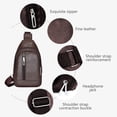 thumbnail image 6 of Lilixerw Canvas Sling Bag - Small Crossbody Backpack Shoulder Casual Daypack Rucksack for Men Women, 6 of 6