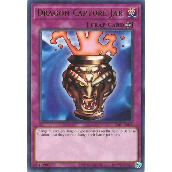 YuGiOh Legend of Blue Eyes White Dragon 25th Anniversary Rare Dragon Capture Jar LOB-EN045