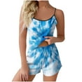 thumbnail image 2 of Censtreet Womens Cami Pajama Sets Soft Shorts Sleepwear Printed Set Camisole 2 Piece Cami Shorts Pj Nightwear, 2 of 5