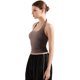 thumbnail image 3 of Camiseta sin mangas SUUKSESS para mujer, doble forro, sin espalda, color marrón XS, 3 of 7