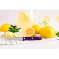 thumbnail image 6 of GINSU KIS-PU-DS-014-2 Kiso Dishwasher Safe Purple 14 Piece Knife Set With Natural Block, 9" W x 15" H x 5" D, 6 of 7