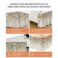 thumbnail image 6 of Fall Sage Bed Skirt California King Size 16 Inch Drop, Green Eucalyptus Leaves Linen Background Wrap Around Dust Ruffle Bedskirts, Wrinkle & Fade Resistant Easy Fit Bedskirt with Adjustable Elastic, 6 of 8