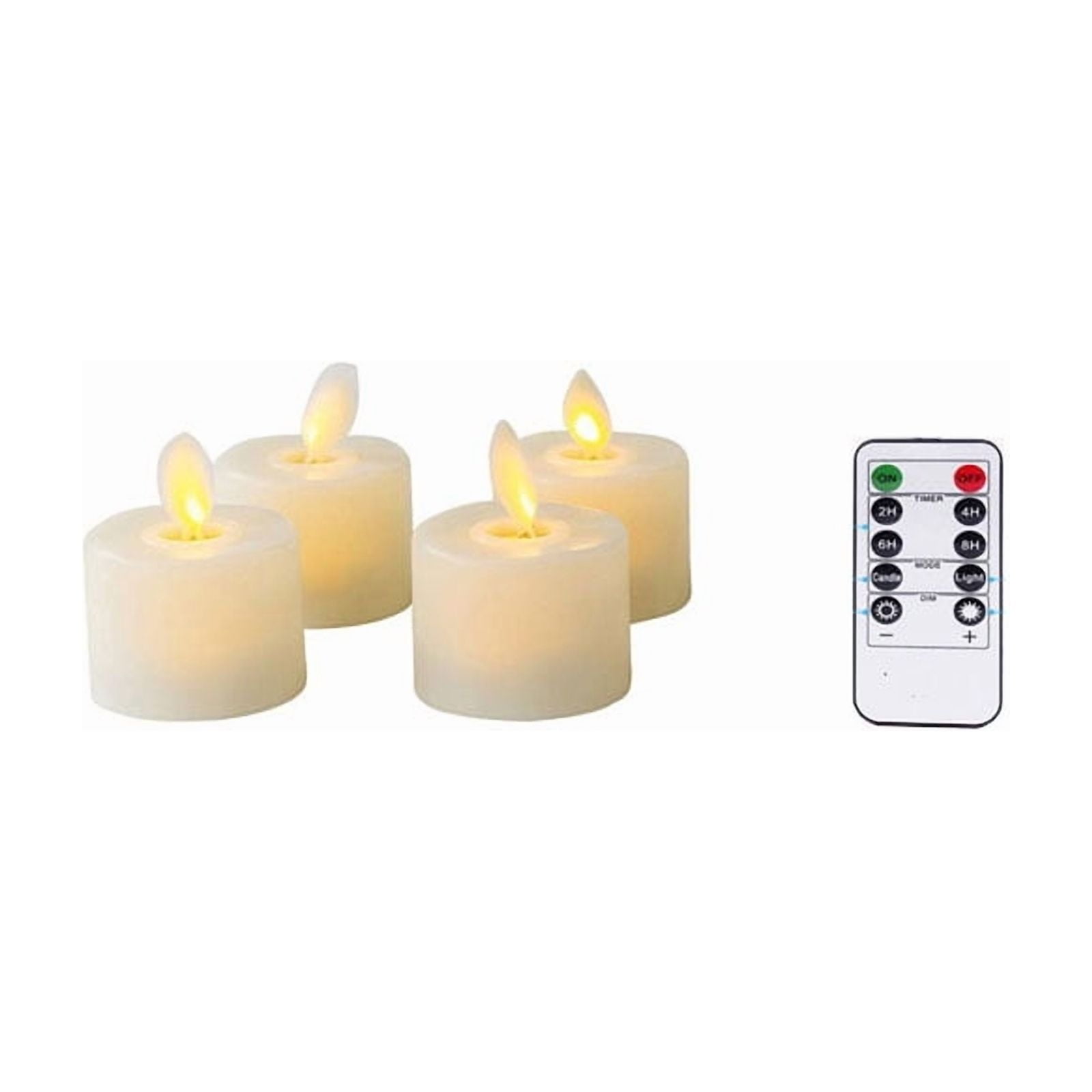4 or 6 Flameless Moving Wick Candles With Remote Control Realistic Christmas Church Wedding Fake Electronic Candle LED Wedding