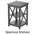 thumbnail image 3 of Lavish Home Side Tables with 2 Shelves (Set of 2), Grey, 3 of 7