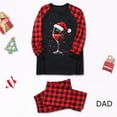 thumbnail image 2 of Odeerbi Christmas Pajamas for Family Plaid Holiday Long Sleeve Family Christmas Pajamas Matching Sets Dad Fashion Print Sleepwear Xmas Family Matching PJs Set Black, 2 of 5