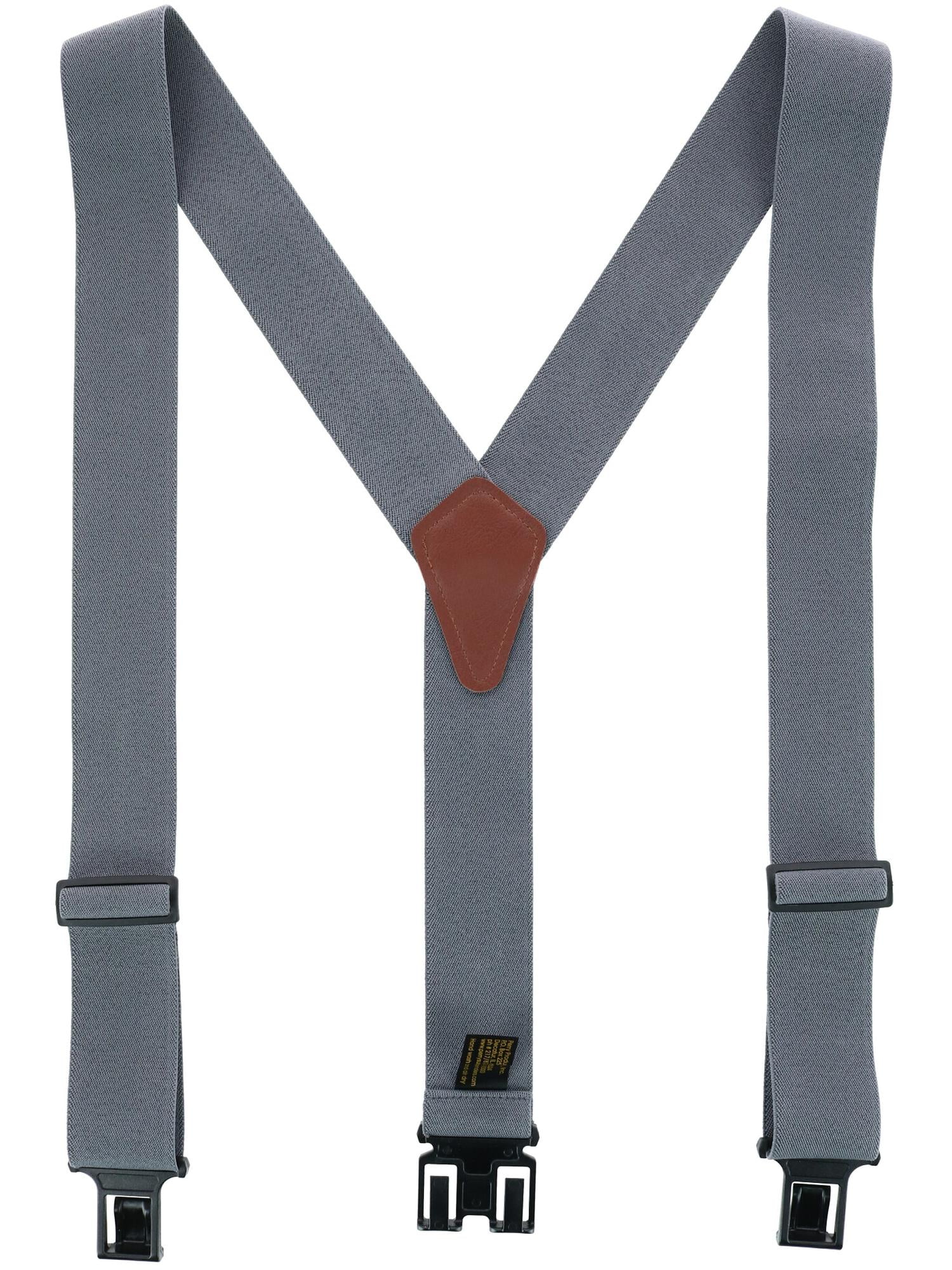 Argyle Diamond Black Grey Clip On Trouser Braces Elastic Suspenders Handmade UK