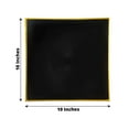 thumbnail image 3 of Efavormart 10 Pack | 10" Black / Gold Concave Square Hard Plastic Dinner Plates, Disposable Party Plates, 3 of 11