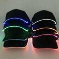 thumbnail image 2 of Fashion Unisex Solid Color LED Luminous Baseball Hat Christmas Party Peaked Cap, 2 of 10