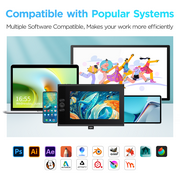 UGEE UE12 11.6 inch Full-laminated IPS LCD Drawing Tablet with Screen, 124%sRGB for Windows/Mac/Android