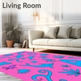 thumbnail image 2 of ODIKA 4'x6' Machine Washable Non-Slip Area Rug, Ocean Explorer ABC Discovery with Marine Life Characters High Traffic Rug, Pink, 699480, 2 of 7