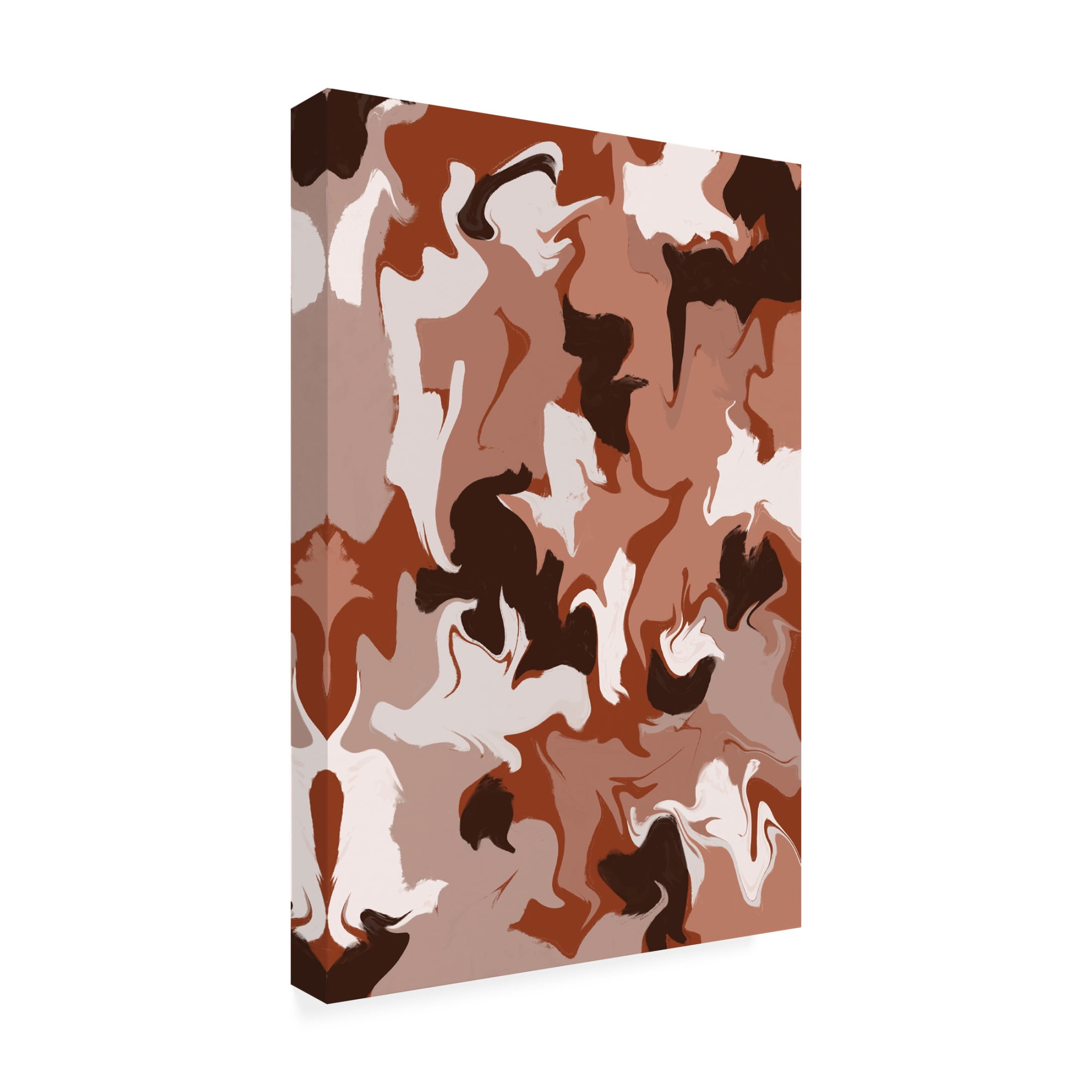 Canvas Wall Art - Treechild 'Liquid Earthy Strokes Pattern' Wall Art for Living Room, Bedroom, or Office D?cor by Trademark Fine Art - 16 x 24 Inches