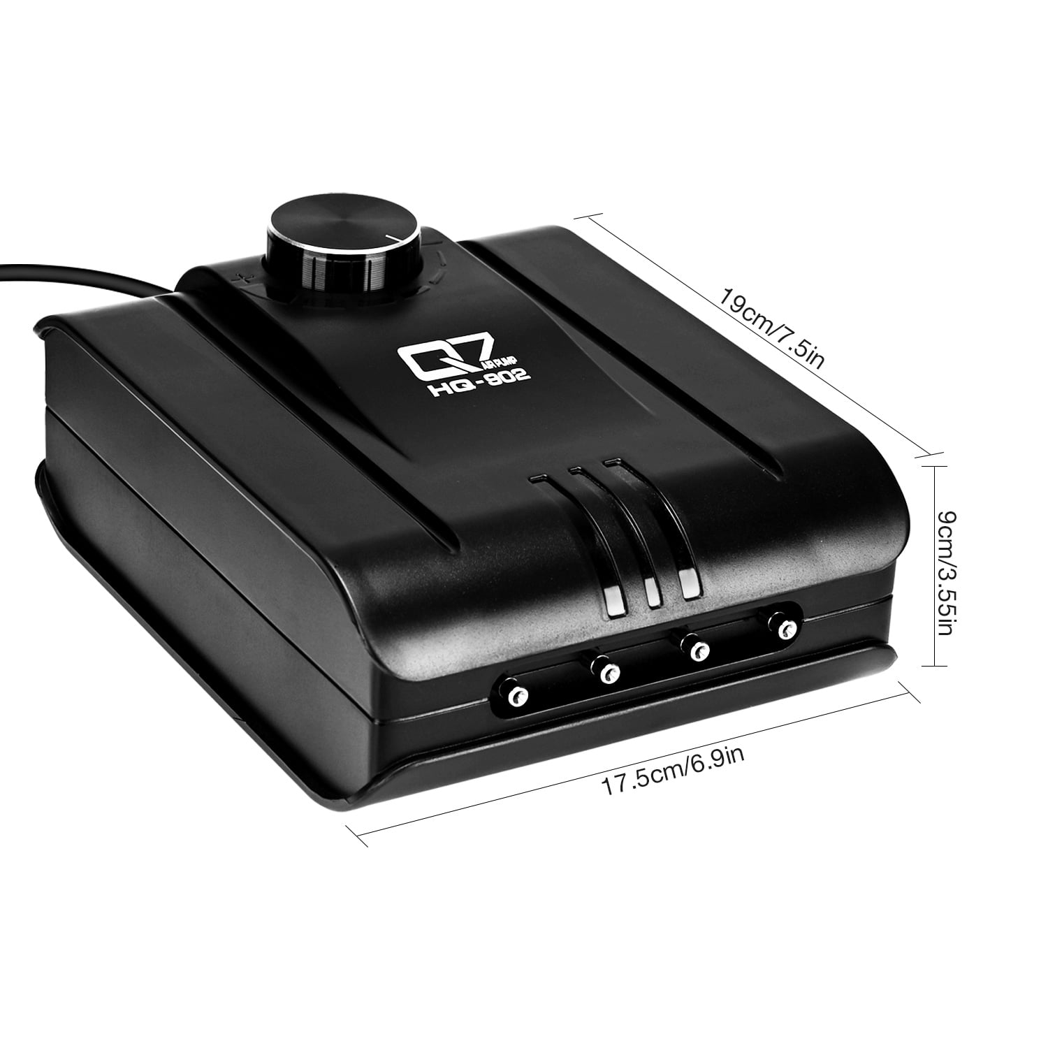 Lychee 300 Gallon 254GPH Aquarium Air Pump Four Outlet for Aquarium Fish Tank Ponds Black