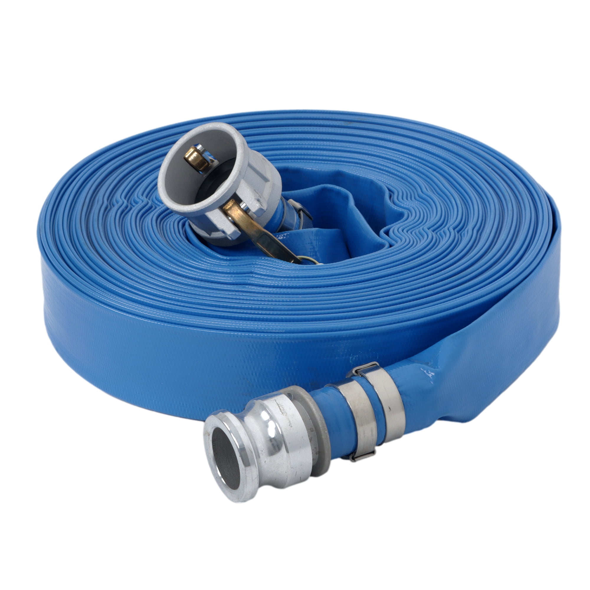 1-1/2" x 25/50/100FT Pool Backwash Hose W/Aluminum Pin Lug Fittings PVC Lay Flat