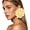 Beige, variant on Oversized Satin Fabric Rose Flower Stud Earrings Lightweight Big Floral Statement Earrings Wedding Party Vacation Women Ear Jewelry