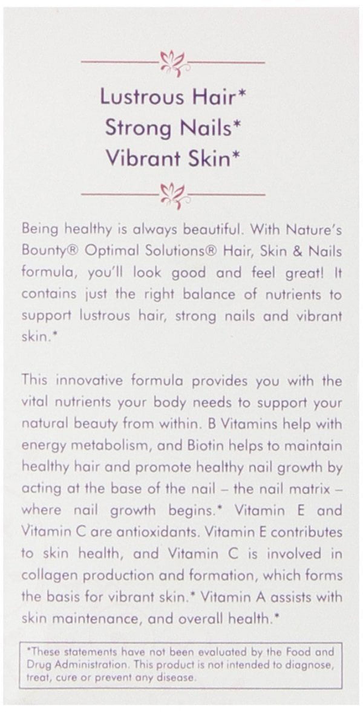 Nature's Bounty Hair Skin & Nails Biotin Support Lustrous Hair 60ct, 6-Pack