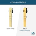 thumbnail image 6 of Rio Salto Gold Bifold Sliding Barn Door Hardware Kit Heavy Duty Metal Track System with Matching Knobs Gold Bi-Fold Barn Door Bifold Closet Doors, Bi-Folding 64" Track for 4 Doors, 4 Rollers No Door, 6 of 9