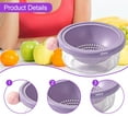 thumbnail image 6 of WeiLaiKeQi Kitchen Strainer Colander Bowl Berry Pasta Salad 2 in 1 Kitchen Colander Set Violet 24x10.5cm, 6 of 9