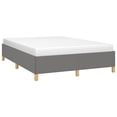 thumbnail image 3 of vidaXL Queen Bed Frame, Fabric Upholstered Platform Bed Frame, Dark Gray, No Mattress, 3 of 4
