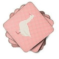thumbnail image 2 of Carolines Treasures BB7898FC Roman Goose Pink Check Foam Coaster, Set of 4, 2 of 3