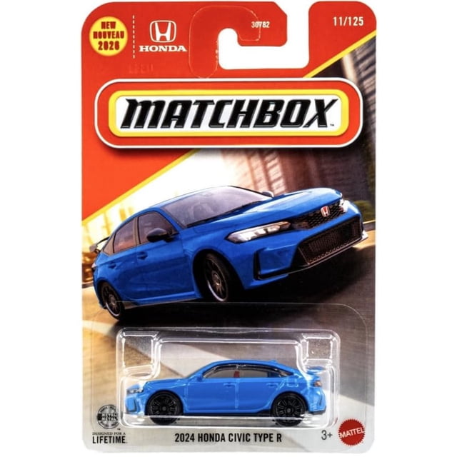 Vehículo de juguete fundido a presión Matchbox 2024 Honda Civic Type R 1:64
