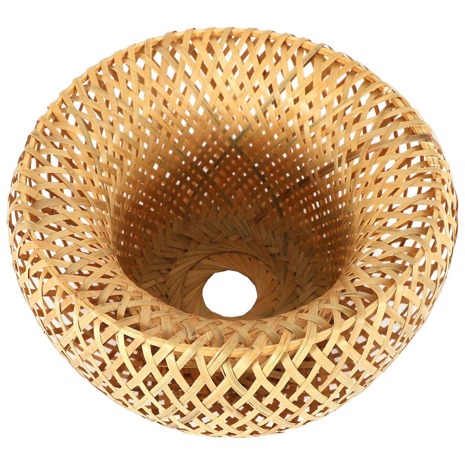Bamboo Wicker Rattan Lampshade HandWoven Double Layer Bamboo Dome