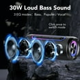 thumbnail image 2 of Portable Bluetooth Speaker IPX7 Waterproof Wireless Speaker with 30W Powerful Speaker 24Hrs Playtime Colorful Flashing Lights TWS Wireless Pairing for Outdoor/Party/Beach/Travel/Gifts, 2 of 8