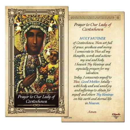 Novena Prayer Card - Prayer to Our Lady of Czestochowa Prayer Card - Pack of 25