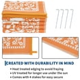 thumbnail image 4 of HIWEAVER Orange/White 8'x 10' Outdoor Rug Garden Decor Abstract Sun Pattern Carpet Plastic Straw Waterproof Reversible Patio Area Rug for Balcony Deck Picnic Portable Camping Mat, 4 of 8