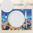 thumbnail image 3 of Ambesonne Fish Place Mats Set of 4, Ocean Corals Goldfish, Standard Size, Turquoise, 3 of 6