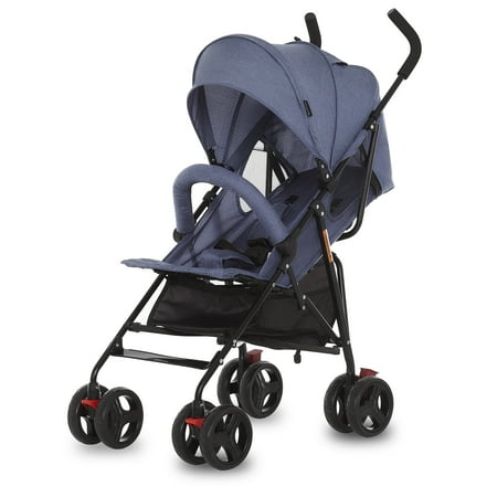 Dream On Me Vista Moonwalk Stroller with Compact Fold & Canopy in Blue