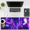 thumbnail image 2 of Purple Cyberpunk Cityscape Gaming Mouse Pad,Large Non-Slip Thick Stitched Edge Mouse Mat for Home Office Gaming Keyboard Desk Pad (35.4 x 15.7 Inches), 2 of 6