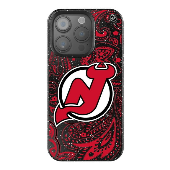 Keyscaper Black New Jersey Devils Paisley Bling iPhone Case