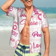 thumbnail image 5 of Picia Breast Cancer Pink Ribbons Awareness (2) Gentle Cotton Regular Fit Short Sleeve Casual Hawaiian Shirt for Men-Small, 5 of 9