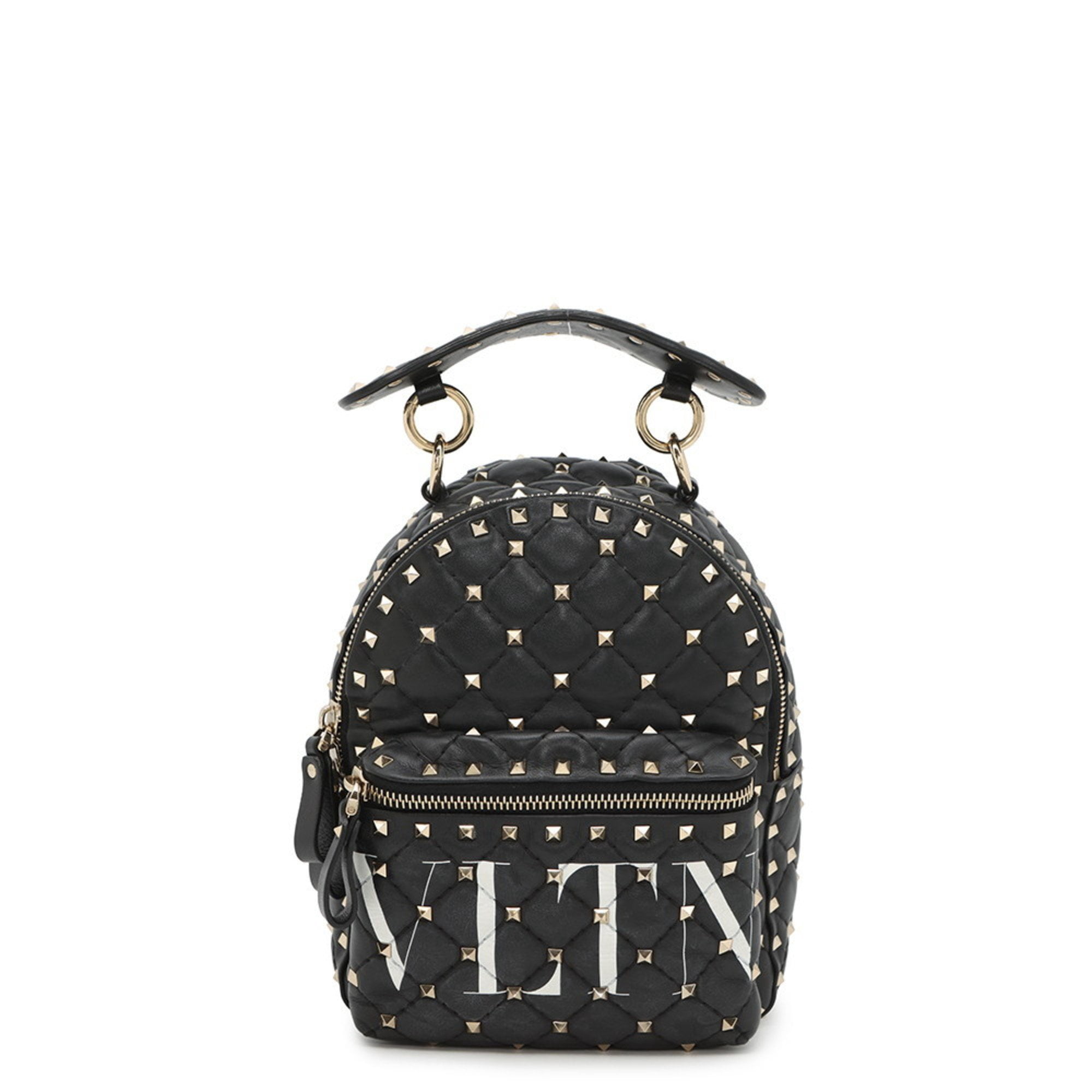 Valentino Backpack Rockstud RW2B0B63XQC VALENTINO Black Valentino Garavani - Rockstud Black Smooth Leather Backpack main image 4