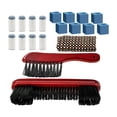 thumbnail image 3 of jinwen Rail Brush Set Table,Pool Cue Tip Cleaning Tools,Cue Chalk,Shaft Cleaning Cloth, Red, 3 of 9