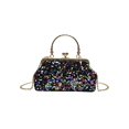 thumbnail image 1 of Bolsa de mano con lentejuelas para mujer, de noche con purpurina para novia, de fiesta con asa de Metal, 1 of 9