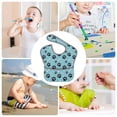 thumbnail image 6 of Bingfone Mess-Proof Baby Bib - Waterproof Bib for Baby Boy or Girl with Food Catcher Pocket, Unisex-Cute Dog Footprints, 6 of 6