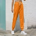 thumbnail image 3 of Women's Sweatpants with Pockets and Drawstring Solid Color Casual Streetwear Comfort Loose Pants, 3 of 3