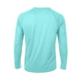 thumbnail image 5 of WTOBBY Men's Raglan Sleeve Sports Top in Solid Color with Long Sleeve Design for Active Wear Lightweight and Comfortable Athletic Shirt for Training ,Light Blue 2XL, 5 of 6
