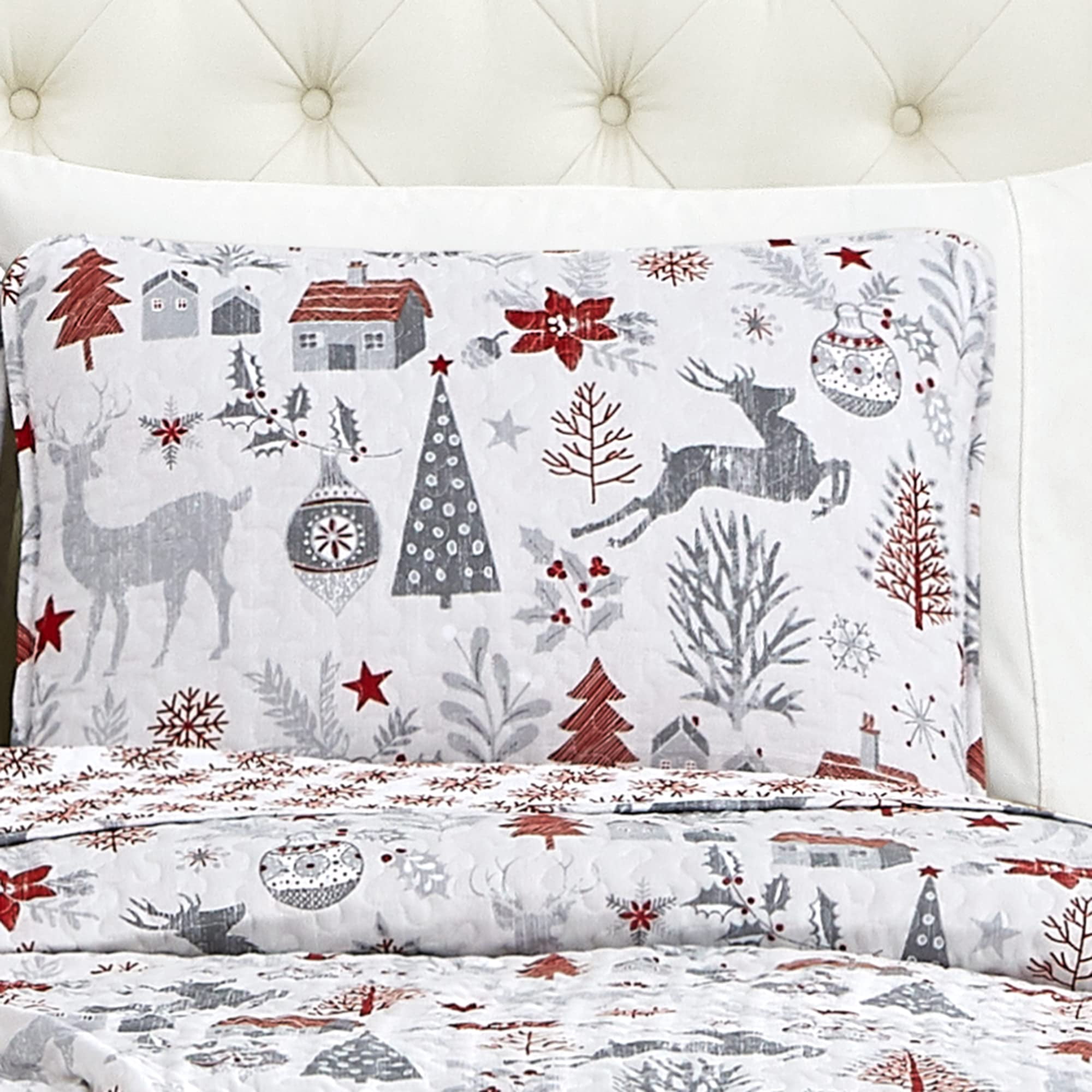 Southshore Fine Living, Inc. Holly Jolly Christmas Bedding Set with Shams, King/California King