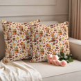 thumbnail image 2 of Pine Cones Fall Outdoor Waterproof Pillow Covers, Thanksgiving Berry Orange Autumn Maple Leaves Rustic Decorative Square Throw Pillowcase Sofa Cushion Sham for Patio/Couch/Chair, 26"x26" 2 Pack, 2 of 8